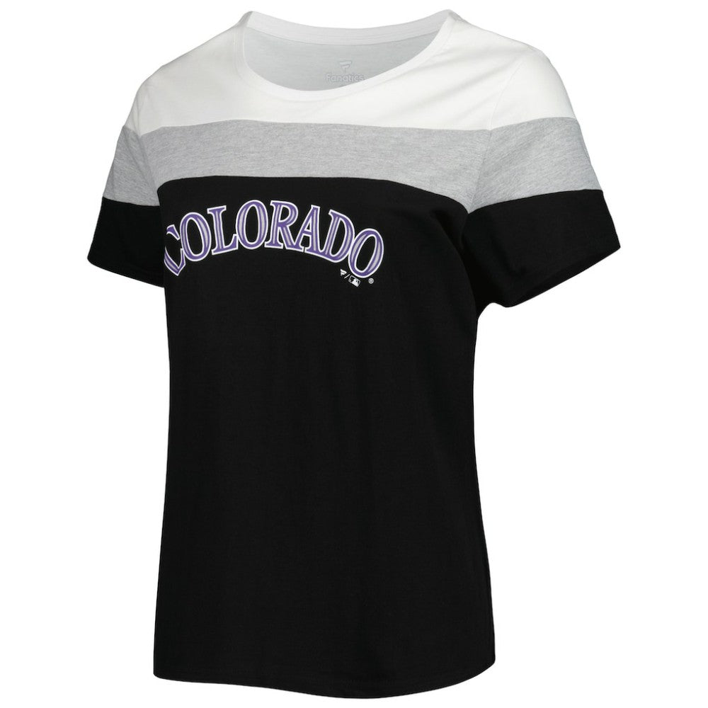 Colorado Rockies Women's Plus Size Colorblock T-Shirt Lifestyle