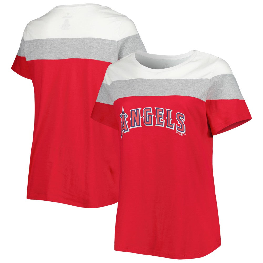 Los Angeles Angels Women's Plus Size Colorblock T-Shirt discount