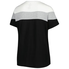 Miami Marlins Women's Plus Size Colorblock T-Shirt On Sale
