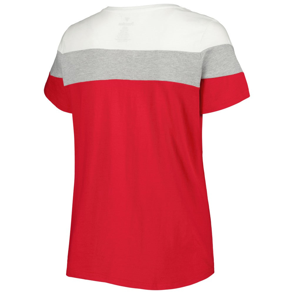 St. Louis Cardinals Women's Plus Size Colorblock T-Shirt On Sale