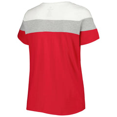 St. Louis Cardinals Women's Plus Size Colorblock T-Shirt On Sale