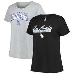Los Angeles Dodgers Profile Women's Plus Size T-Shirt Combo Pack On Sale