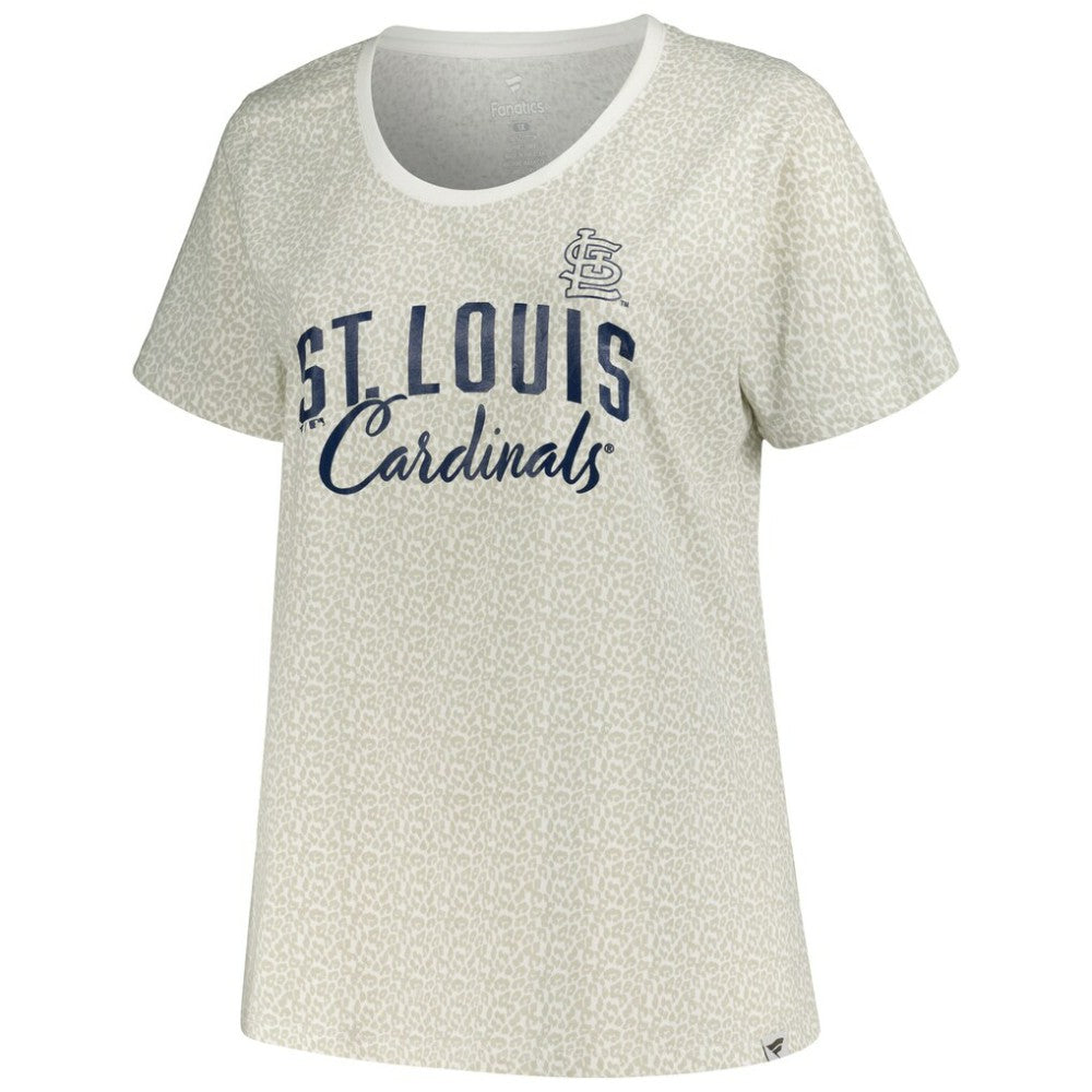 St. Louis Cardinals Profile Women's Plus Size Leopard T-Shirt Sale