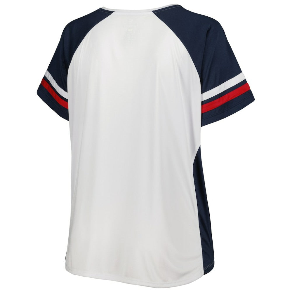 Washington Nationals Women's Plus Size Notch Neck T-Shirt On Sale