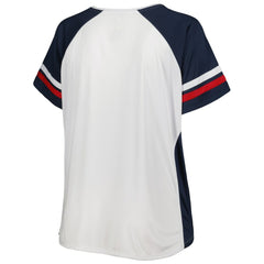 Washington Nationals Women's Plus Size Notch Neck T-Shirt On Sale