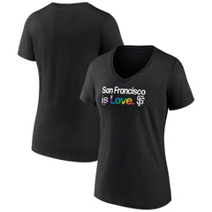 San Francisco Giants Profile Women's Plus Size Pride V-Neck T-Shirt Lifestyle