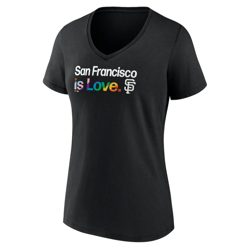 San Francisco Giants Profile Women's Plus Size Pride V-Neck T-Shirt Lifestyle