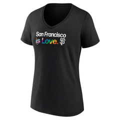 San Francisco Giants Profile Women's Plus Size Pride V-Neck T-Shirt Lifestyle