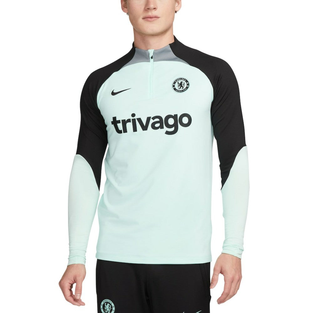 Nike Chelsea Strike Drill 2023/24 Performance Quarter-Zip Long Sleeve Top - Mint