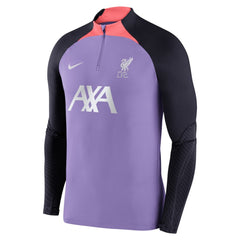 Nike Liverpool Strike Drill 2023/24 Performance Quarter-Zip Long Sleeve Top - Purple