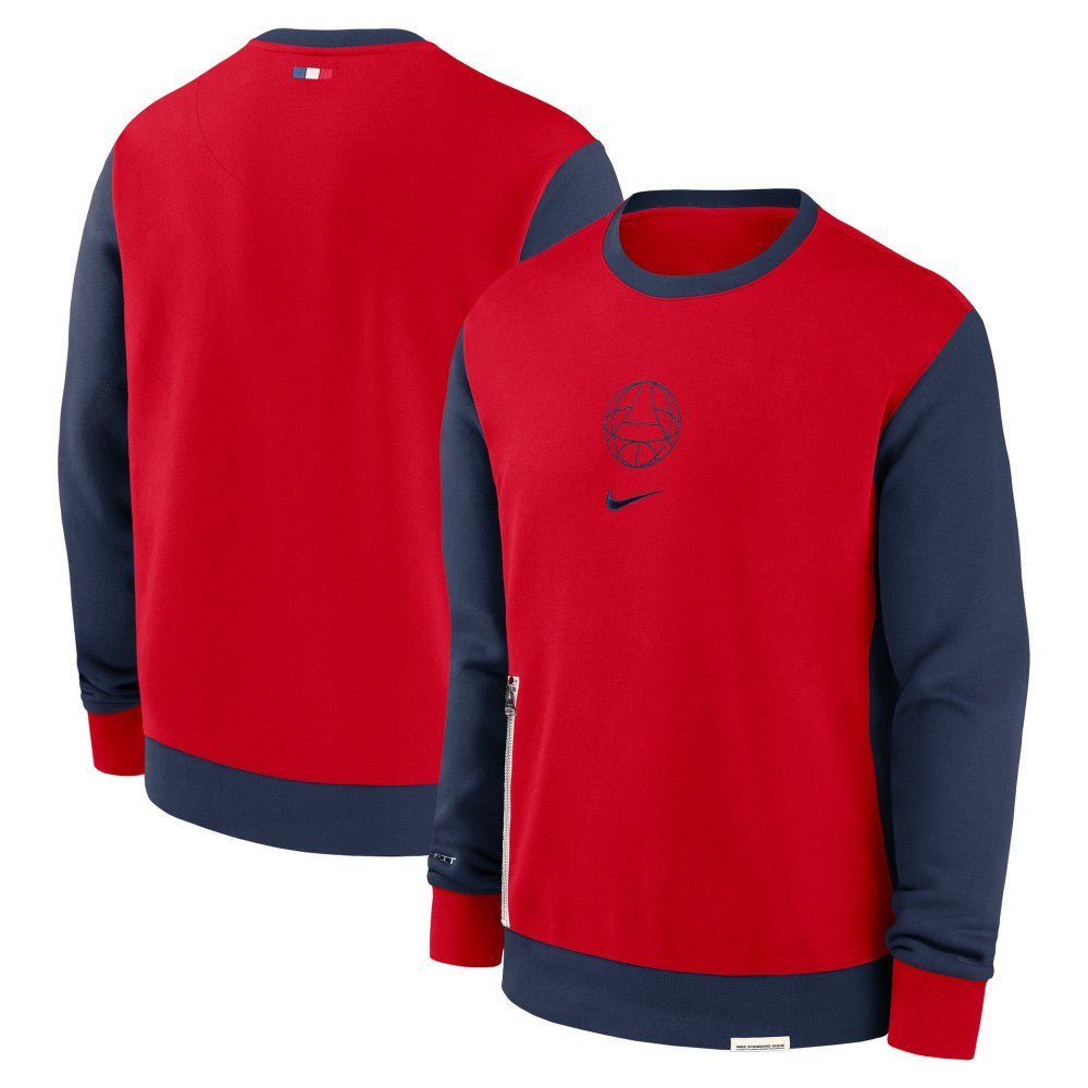 Nike Paris Saint-Germain 2023/24 Standard Issue Travel Performance Pullover Sweatshirt - Red