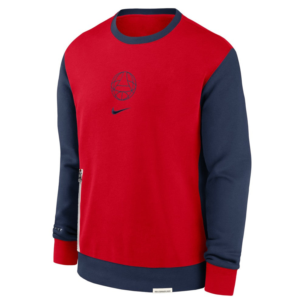 Nike Paris Saint-Germain 2023/24 Standard Issue Travel Performance Pullover Sweatshirt - Red