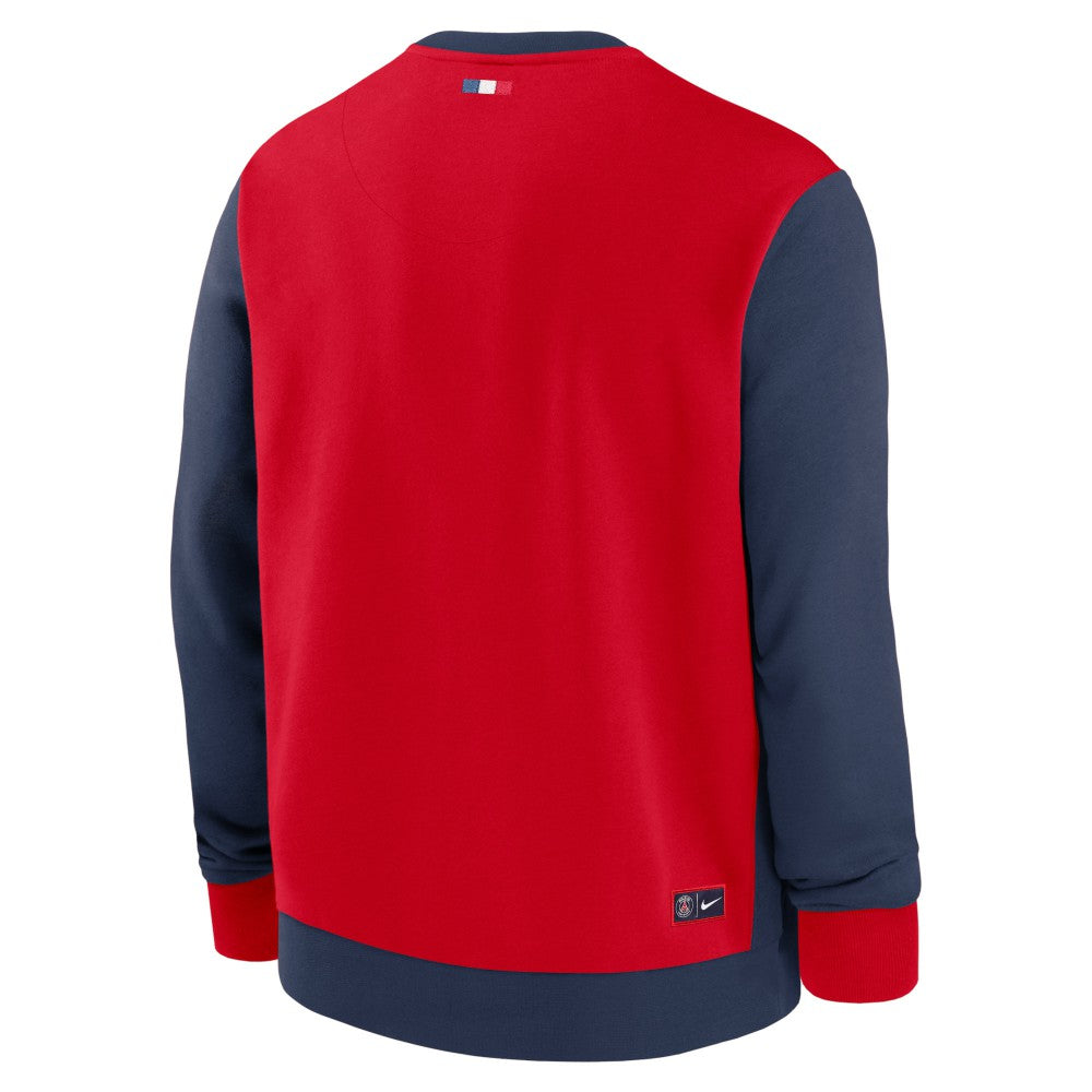 Nike Paris Saint-Germain 2023/24 Standard Issue Travel Performance Pullover Sweatshirt - Red