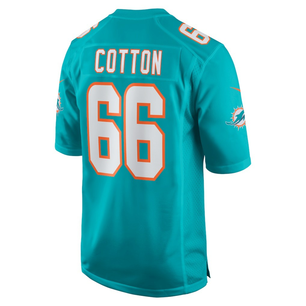 Lester Cotton Sr. Miami Dolphins Home Game Player Jersey Aqua - Nike