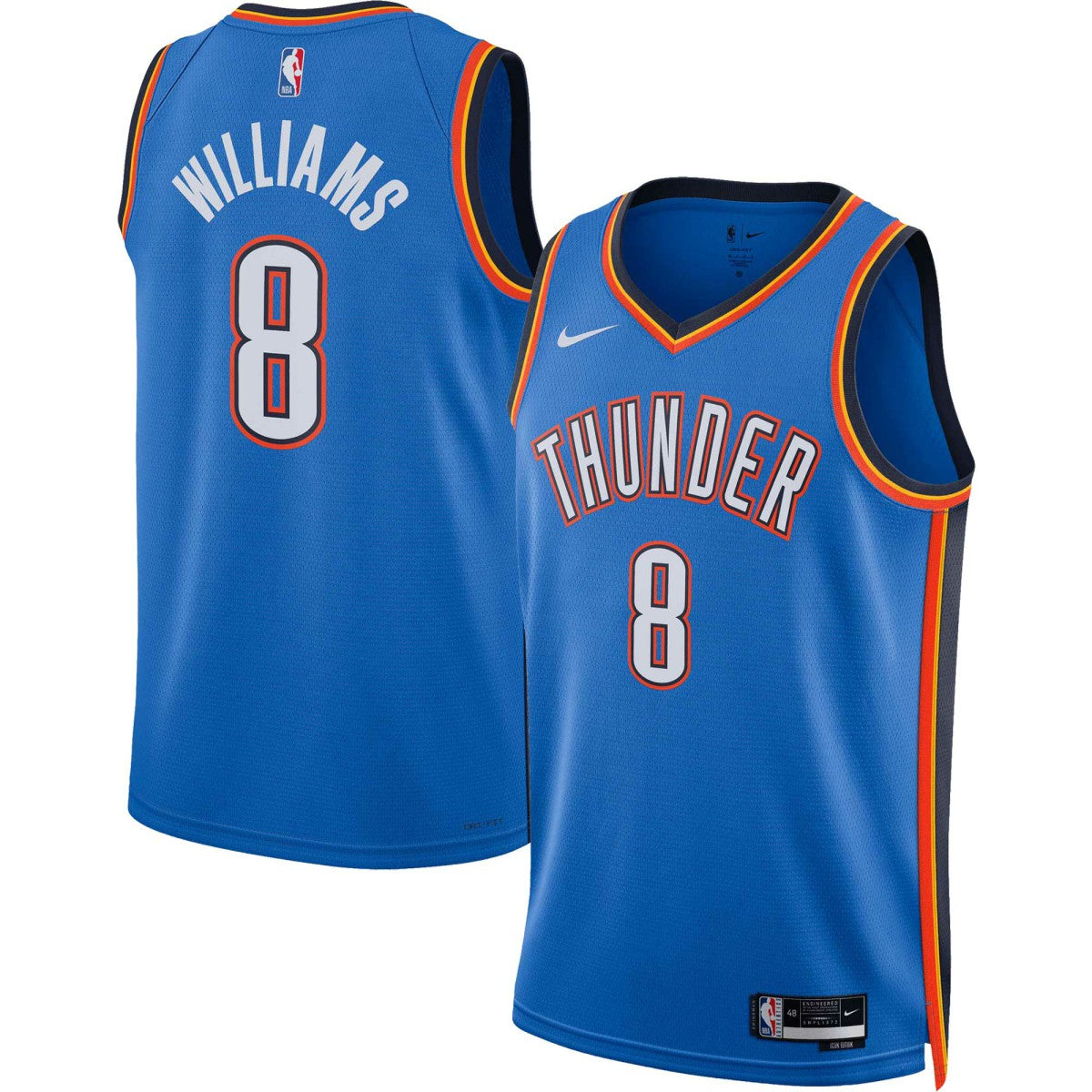Nike - Jalen Williams Oklahoma City Thunder Unisex Swingman Jersey - Icon Edition - Blue