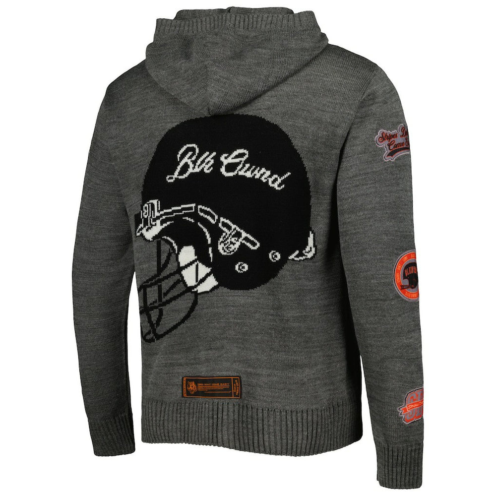 Cincinnati Bengals x BlaCkOWned Stripes Don't Come Easy Pullover Hoodie Gray - NFL