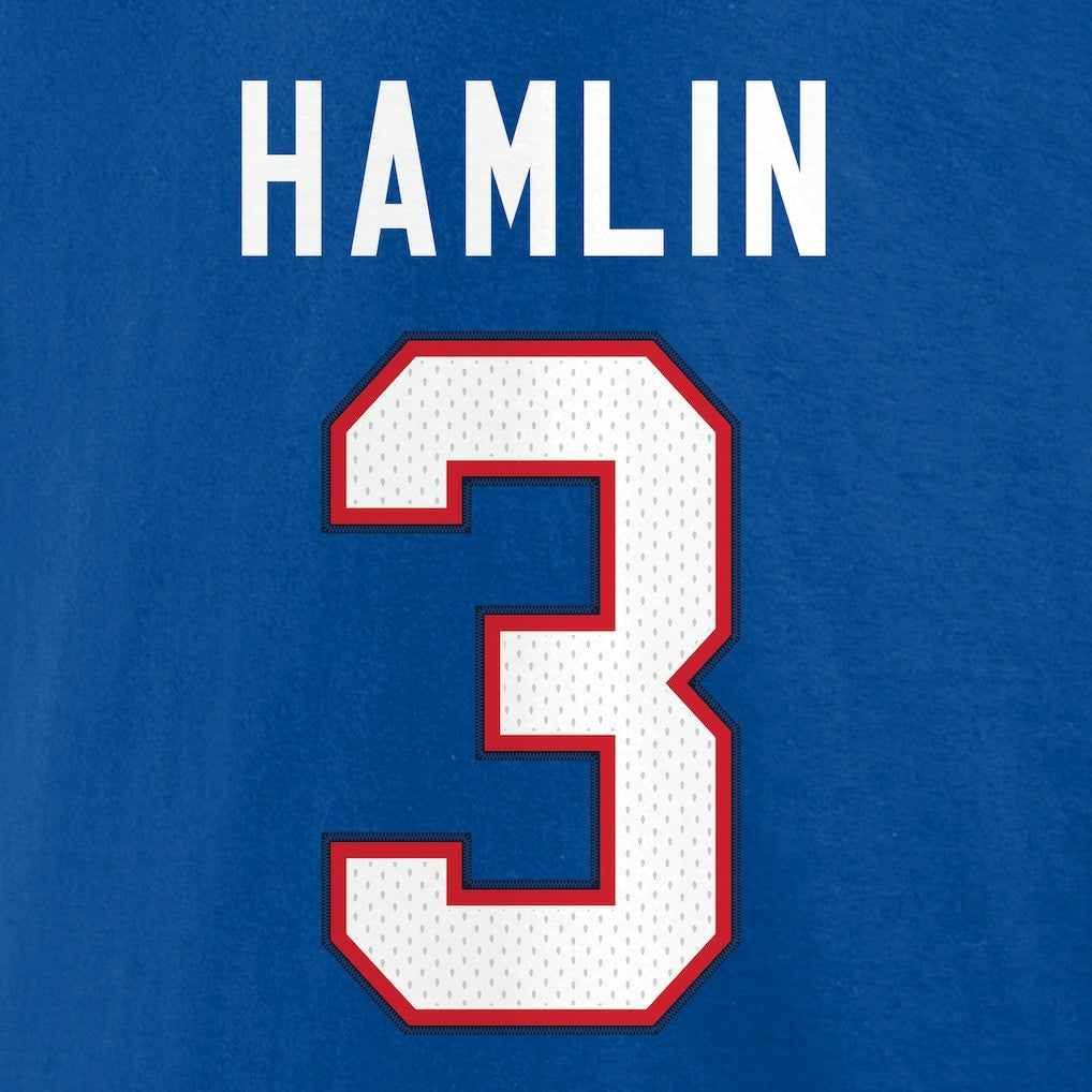 Damar Hamlin Buffalo Bills Icon Name & Number T-Shirt Royal - NFL