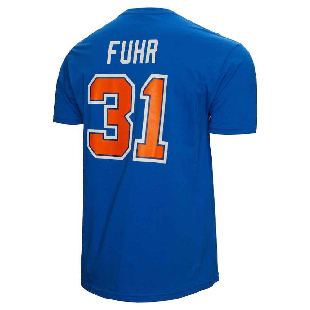 Grant Fuhr Edmonton Oilers - Mitchell & Ness Name & Number T-Shirt Royal