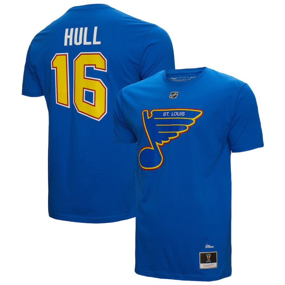 Brett Hull St. Louis Blues - Mitchell & Ness Name & Number T-Shirt Blue