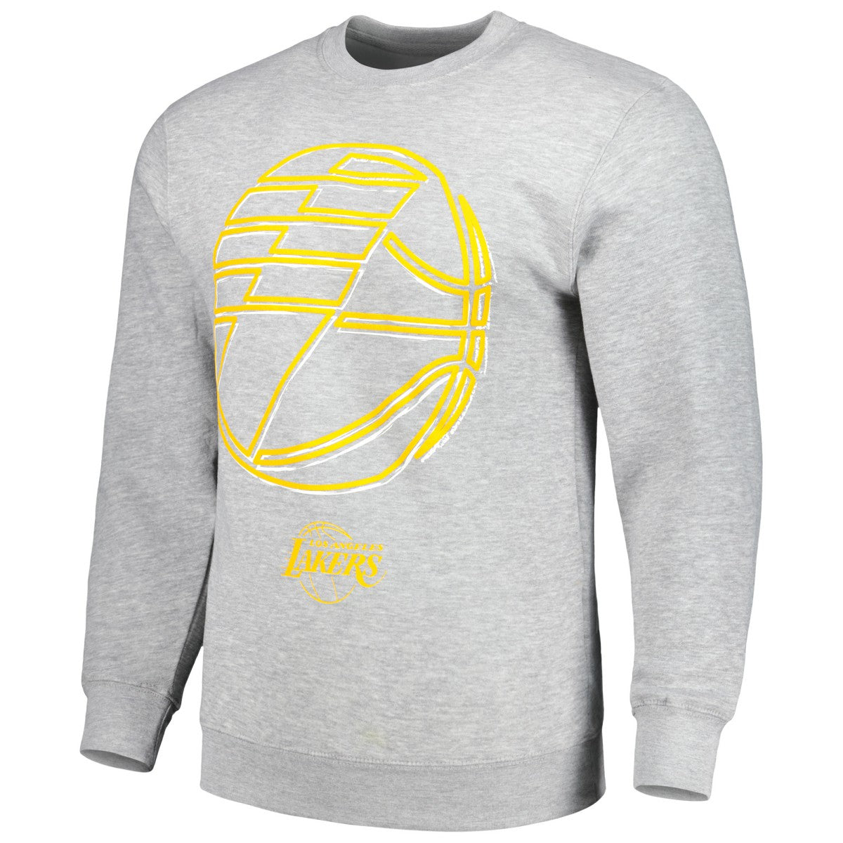 NBA - Los Angeles Lakers Stadium Essentials Unisex Element Logo Pop Pullover Sweatshirt - Heather Gray