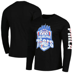 NBA - Philadelphia 76ers Stadium Essentials Unisex NBA Crest Long Sleeve T-Shirt - Black