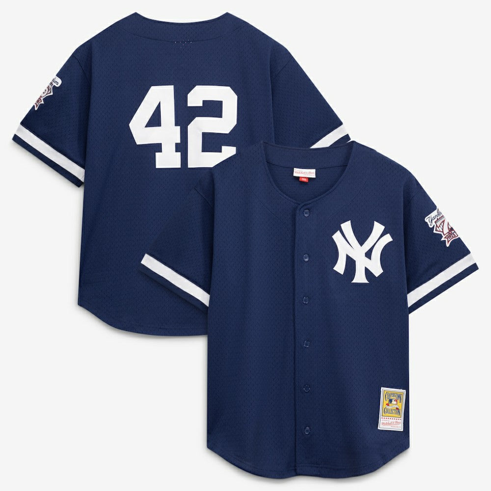 Mariano Rivera New York Yankees Mitchell & Ness Cooperstown Collection Mesh Batting Practice Button-Up Jersey for sale