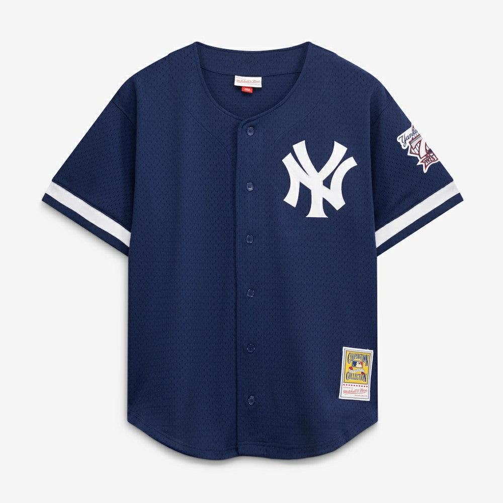 Mariano Rivera New York Yankees Mitchell & Ness Cooperstown Collection Mesh Batting Practice Button-Up Jersey - Navy | MLB Jerseys
