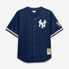 Derek Jeter New York Yankees Mitchell & Ness Cooperstown Collection Mesh Batting Practice Button-Up Jersey Lifestyle