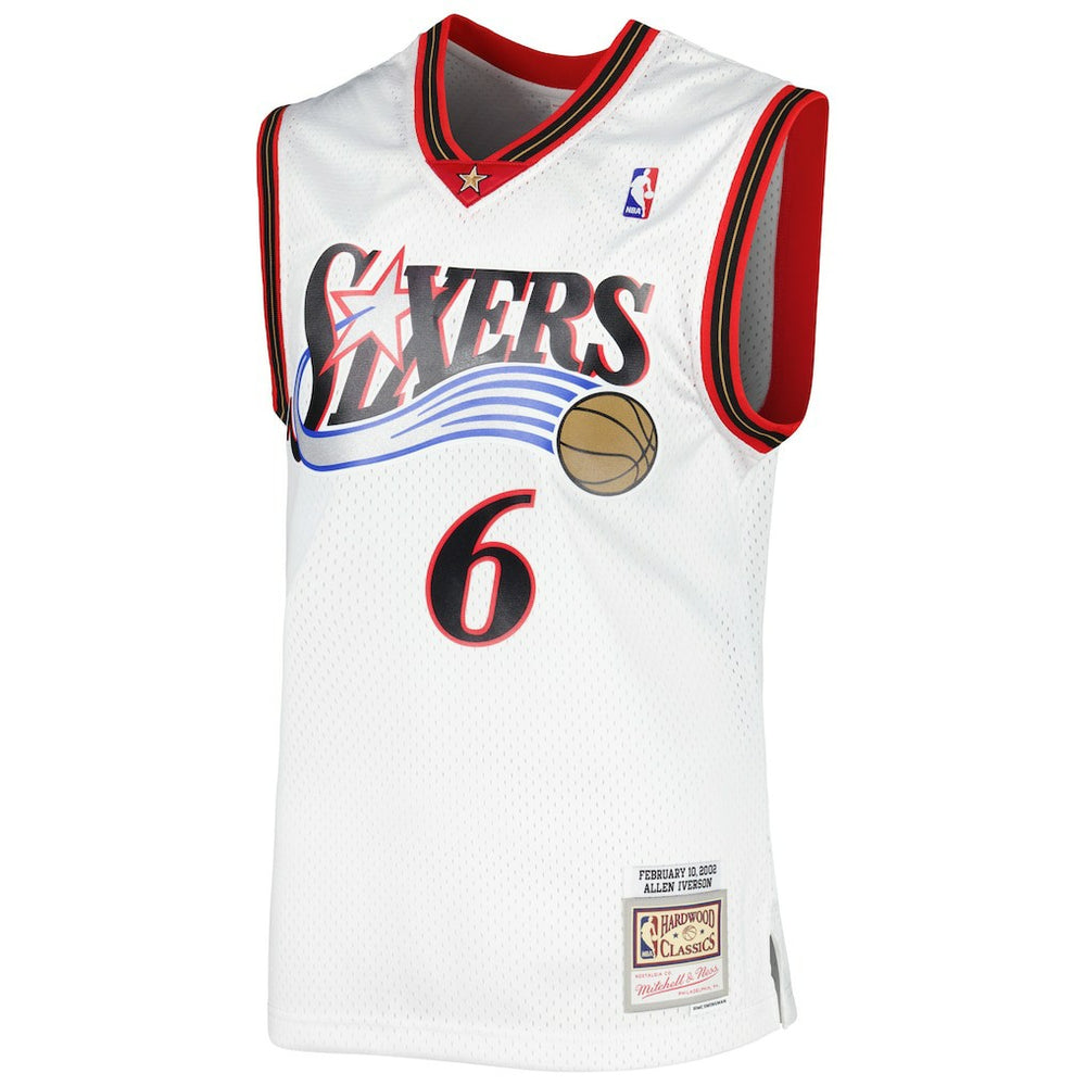 Mitchell & Ness - Allen Iverson Philadelphia 76ers 2002/03 Hardwood Classics Swingman Jersey - White