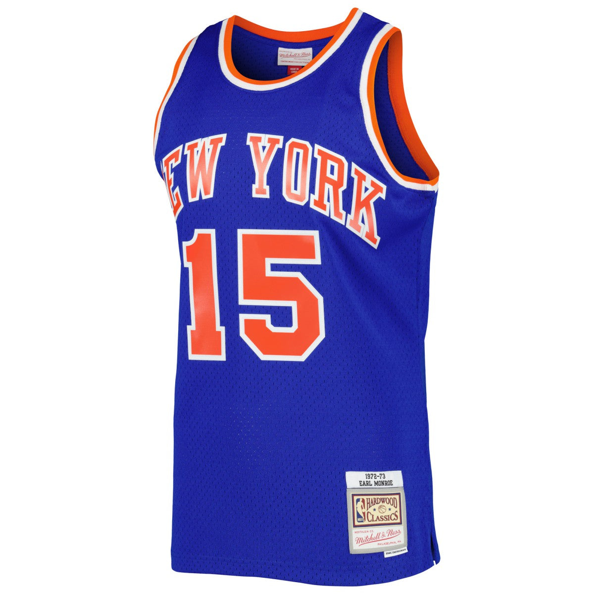 Mitchell & Ness - Earl Monroe New York Knicks 1972/73 Hardwood Classics Swingman Jersey - Blue