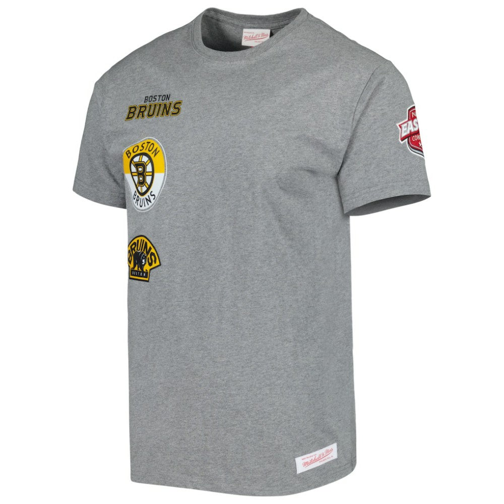 Boston Bruins Mitchell & Ness City Collection T-Shirt Heather Gray