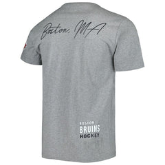 Boston Bruins Mitchell & Ness City Collection T-Shirt Heather Gray