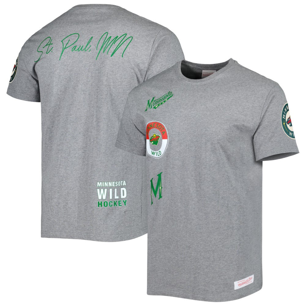 Minnesota Wild - Mitchell & Ness City Collection T-Shirt Heather Gray