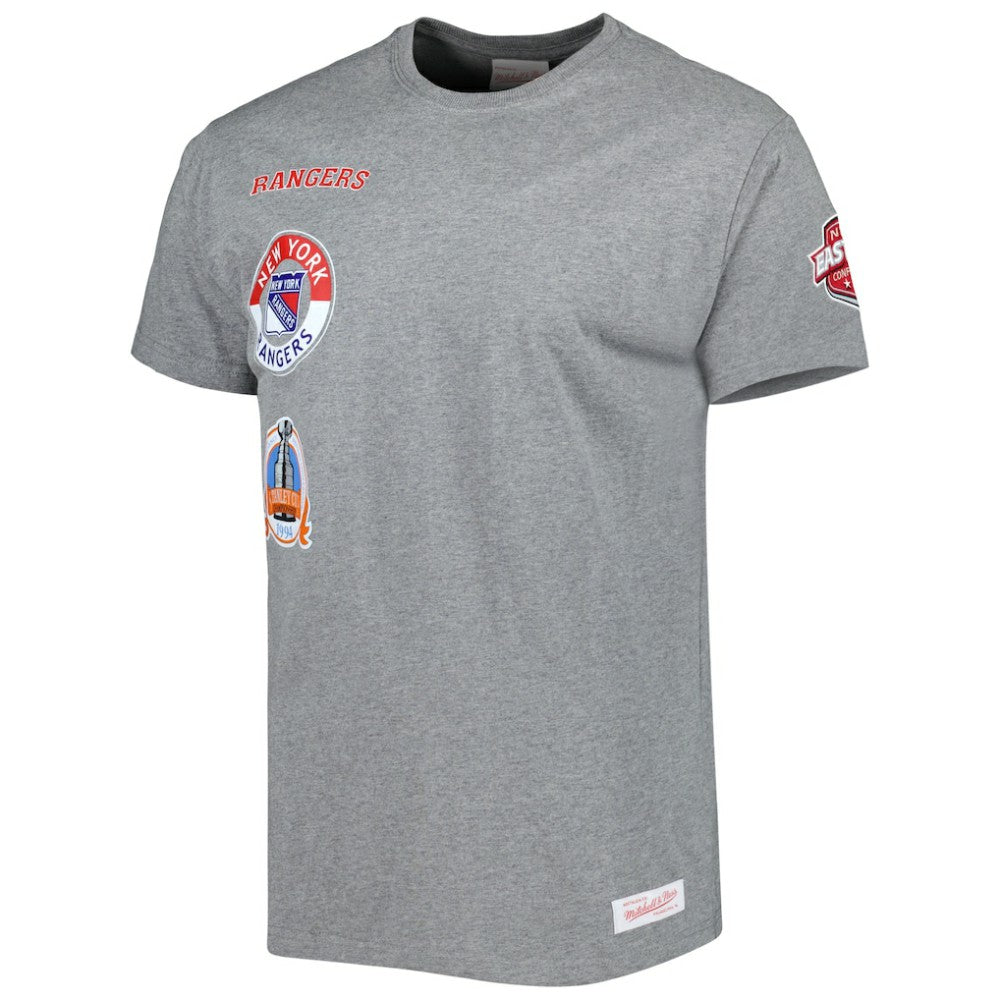 New York Rangers Mitchell & Ness City Collection T-Shirt Heather Gray
