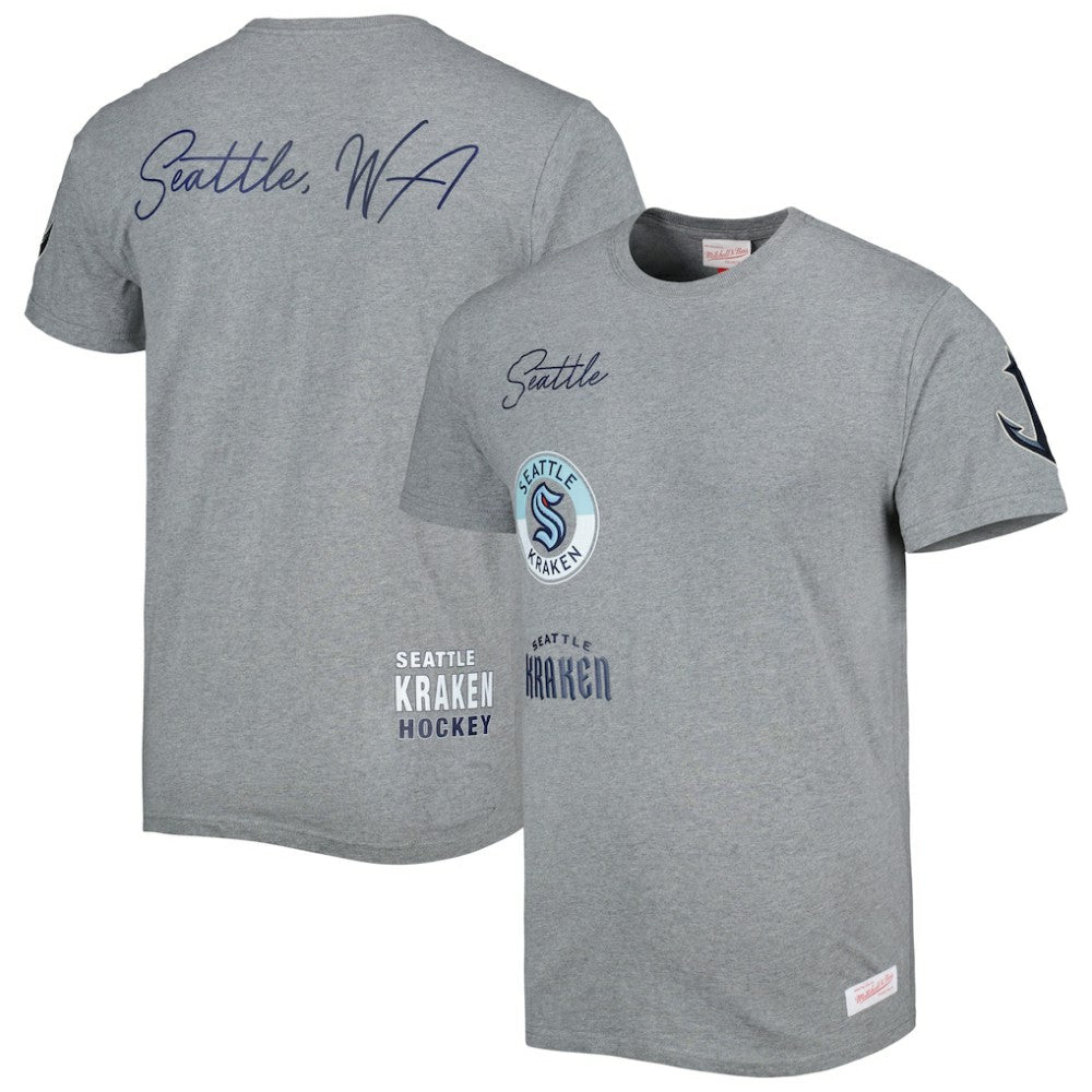 Seattle Kraken Mitchell & Ness City Collection T-Shirt Heather Gray