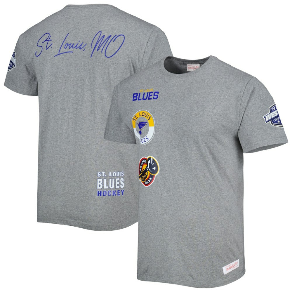 St. Louis Blues - Mitchell & Ness City Collection T-Shirt Heather Gray