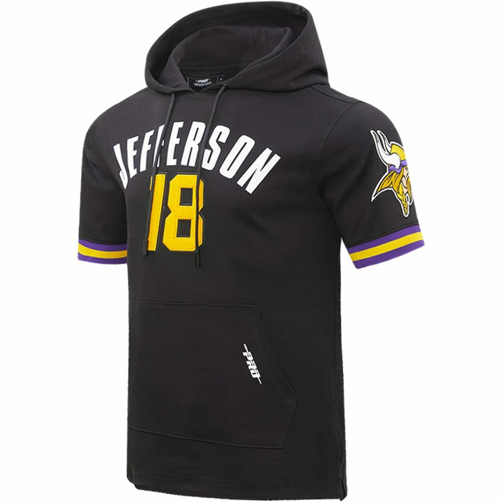 Justin Jefferson Minnesota Vikings Pro Standard Player Name & Number Hoodie T-Shirt Black - NFL