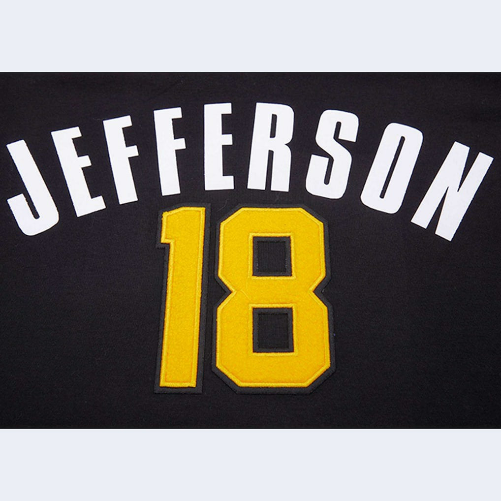Justin Jefferson Minnesota Vikings Pro Standard Player Name & Number Hoodie T-Shirt Black - NFL