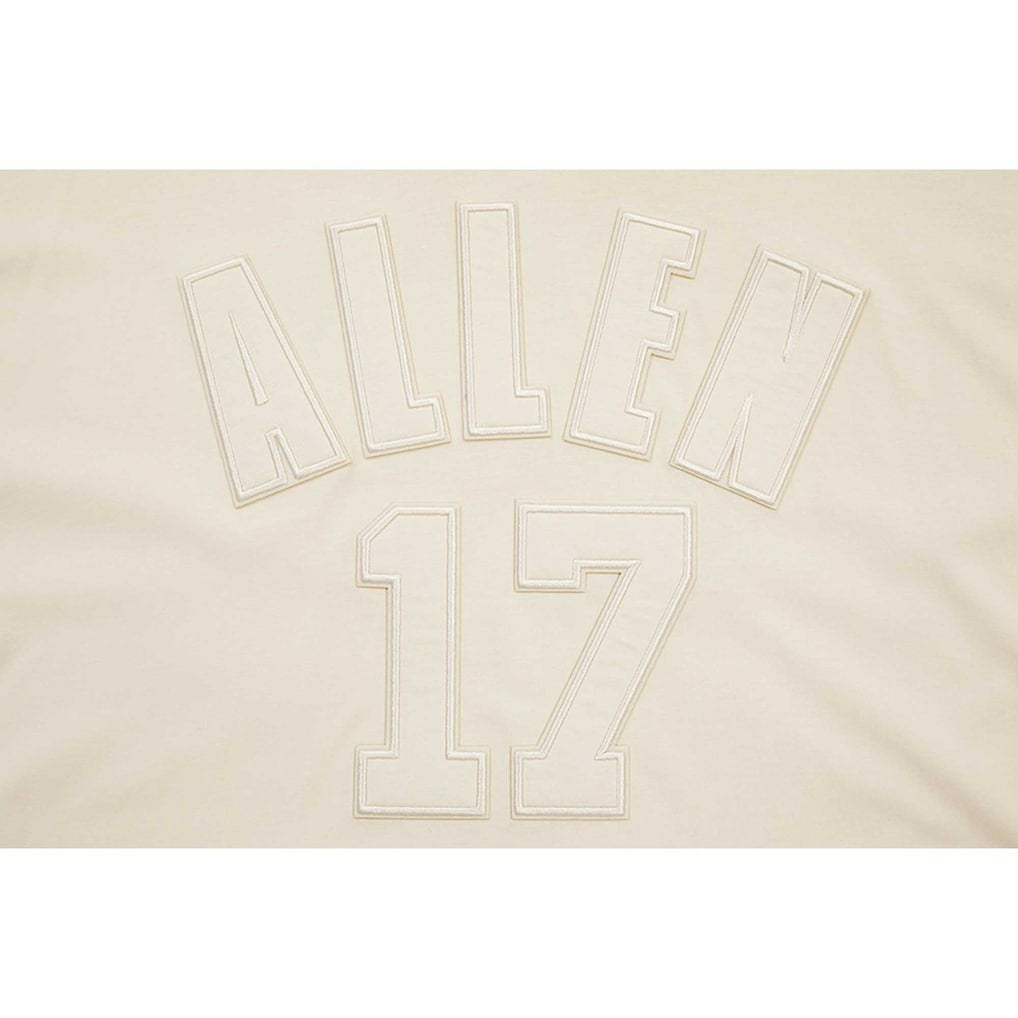 Josh Allen Buffalo Bills Player Name & Number Neutral Short Sleeve Pullover Hoodie Oatmeal - NFL
