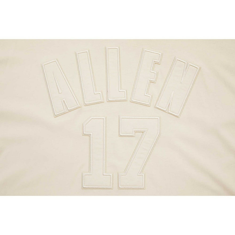 Josh Allen Buffalo Bills Player Name & Number Neutral Short Sleeve Pullover Hoodie Oatmeal - NFL