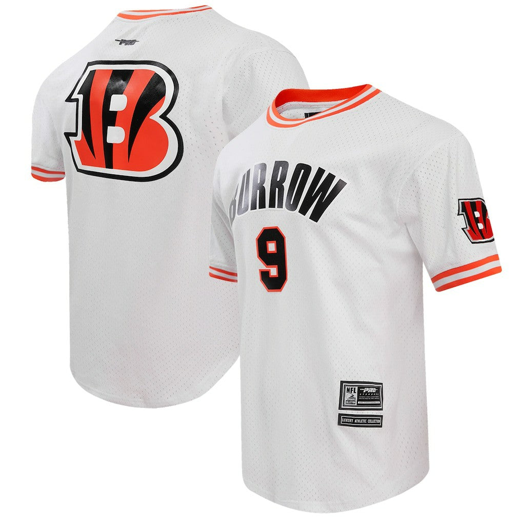 Joe Burrow Cincinnati Bengals Pro Standard Player Name & Number Mesh T-Shirt White - NFL