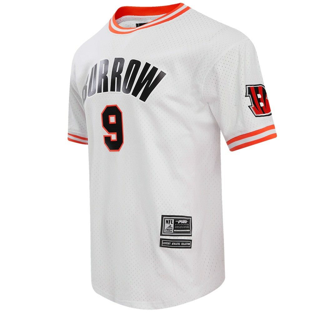 Joe Burrow Cincinnati Bengals Pro Standard Player Name & Number Mesh T-Shirt White - NFL