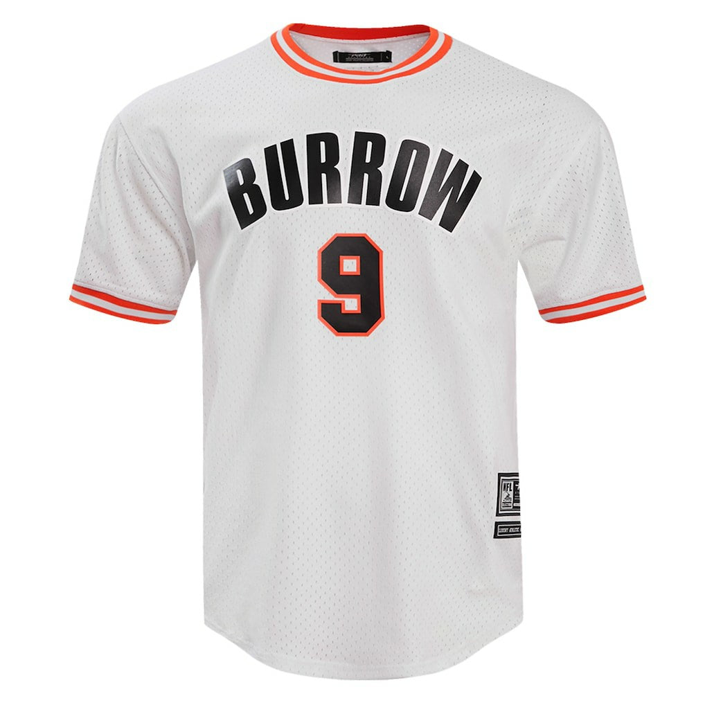 Joe Burrow Cincinnati Bengals Pro Standard Player Name & Number Mesh T-Shirt White - NFL