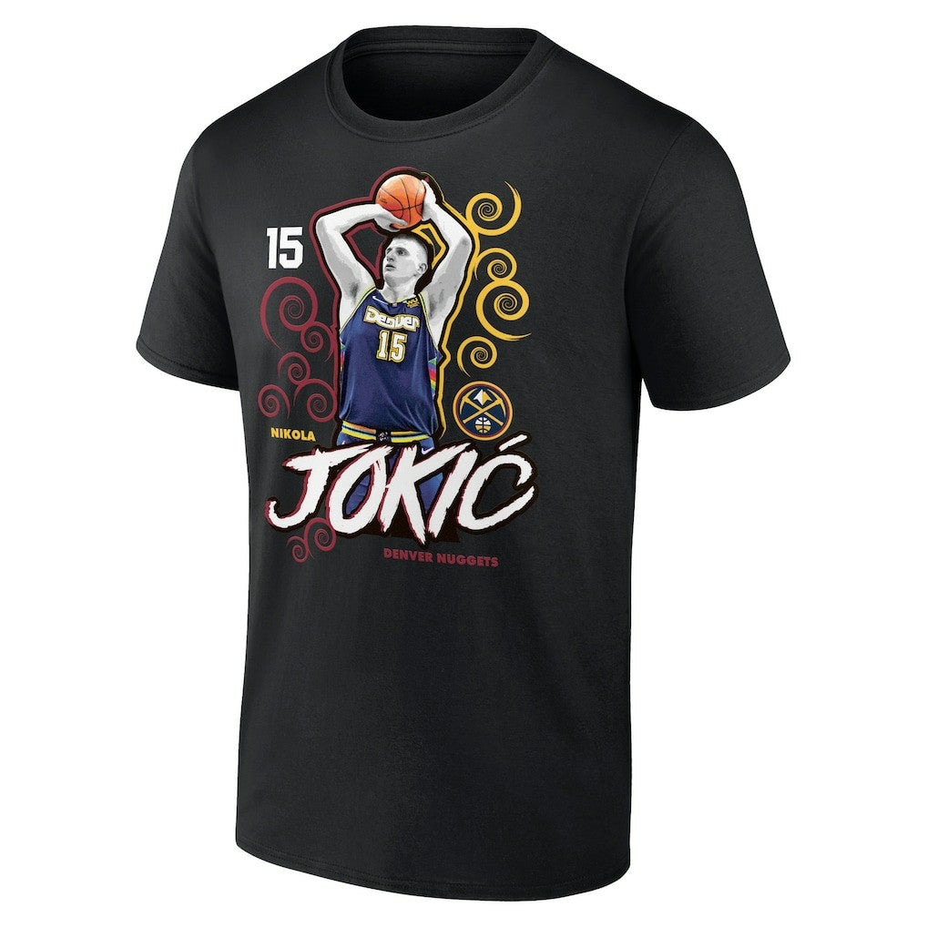 NBA - Nikola Jokic Denver Nuggets Competitor T-Shirt - Black