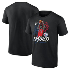 NBA - Joel Embiid Philadelphia 76ers Competitor T-Shirt - Black