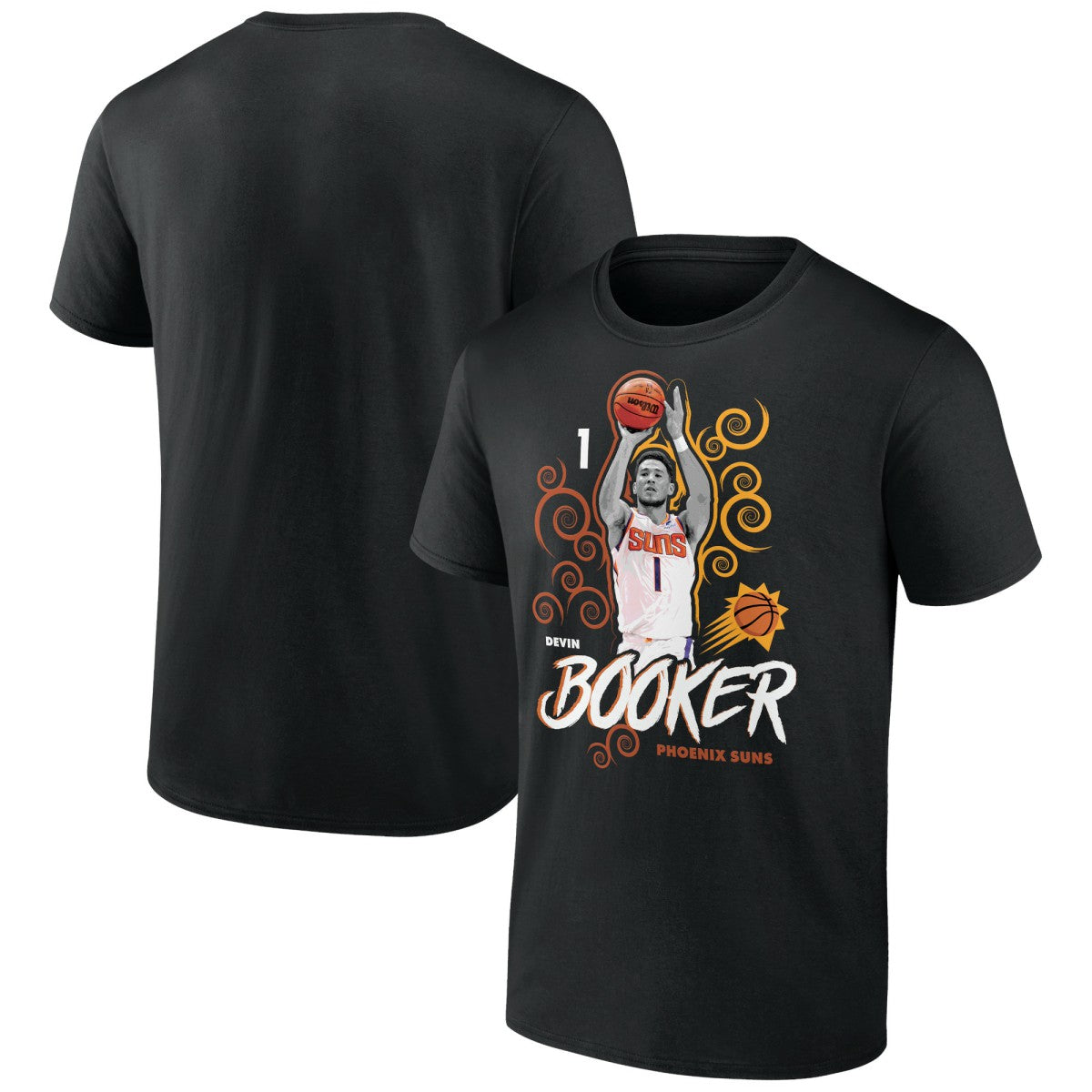 NBA - Devin Booker Phoenix Suns Competitor T-Shirt - Black