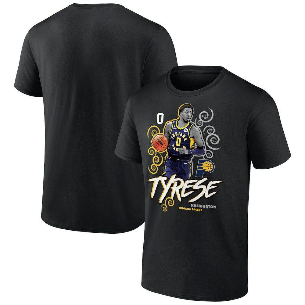 NBA - Tyrese Haliburton Indiana Pacers Competitor T-Shirt - Black