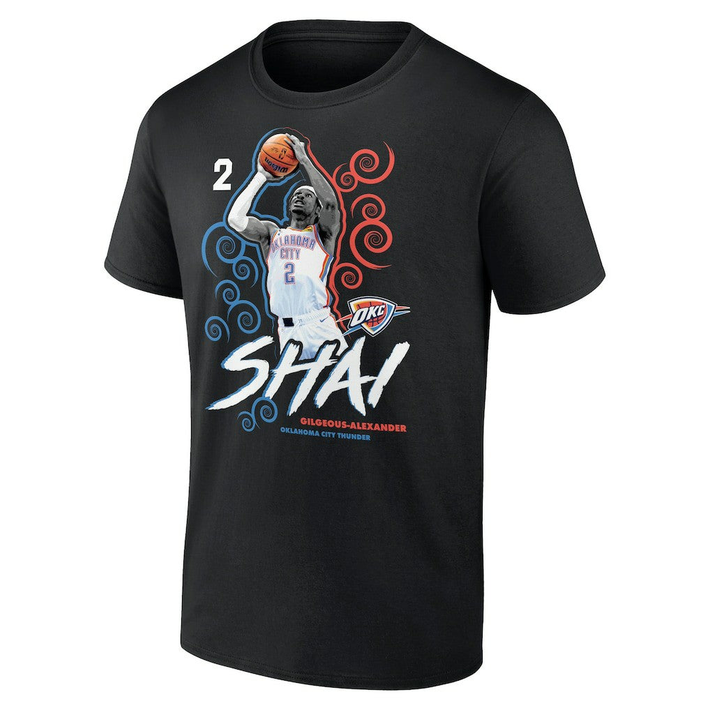 NBA - Shai Gilgeous-Alexander Oklahoma City Thunder Competitor T-Shirt - Black