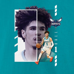 NBA - LaMelo Ball Charlotte Hornets Jump Pass T-Shirt - Aqua
