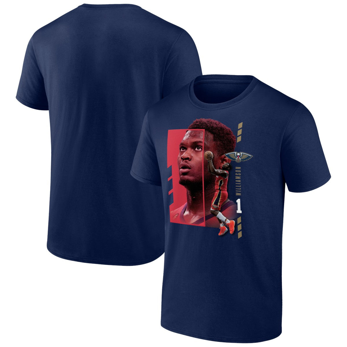 NBA - Zion Williamson New Orleans Pelicans Jump Pass T-Shirt - Navy